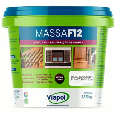 Imagem de Massa Calafetar Correção Madeira Viapol F12 1,65Kg Branca