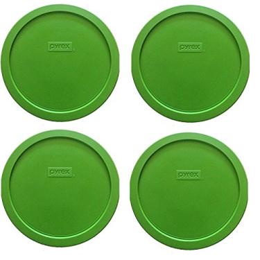 Imagem de (4 Lids, Green) - Pyrex 7402-PC Round 6/7 Cup Storage Lid for Glass Bowls (4, Green)