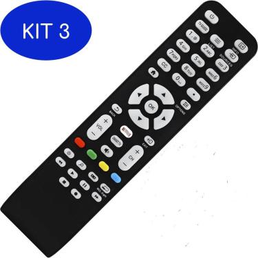 Imagem de Kit 3 Controle Tv Smart Aoc Com Botão Netflix Le43S5977 Le32S5970