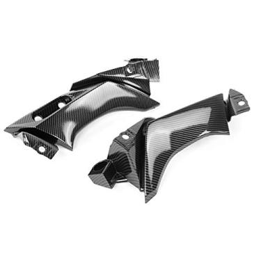 Imagem de Acouto Capa de moldura média Carenagem do joelho Painel lateral ABS fibra de carbono estilo motocicleta moldura média capa de joelho carenagem painel lateral substituição para