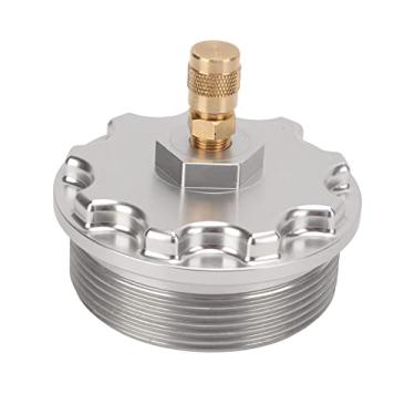 Imagem de Ymiko Tampa do filtro de combustível, tampa do filtro de combustível porta com porta de teste de pressão 1/8" NPT substituição para série F F350 F450 2003-2007
