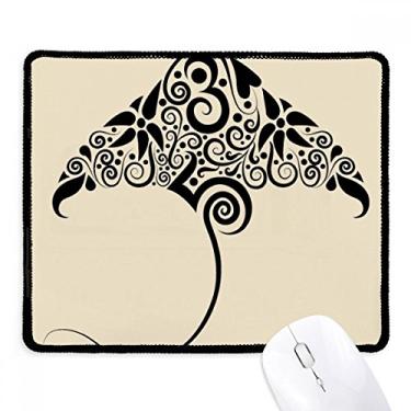 Imagem de Mousepad de skate preto e branco padrão animal borda costurada tapete de borracha para jogos