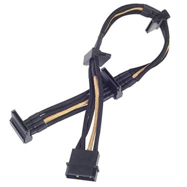 Imagem de Silverstone Technology Cabo de alimentação de extensão com 1 x 4 pinos para 4 x conectores SATA (PP07-BTSBG)