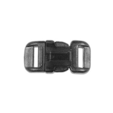 Imagem de Fivelas de liberação lateral transparentes curvadas – Fivelas de plástico com fecho lateral de 1,27 cm em 8 cores transparentes – Ótimo para joias artesanais, bolsas, coleiras de animais de estimação e projetos de artesanato (preto transparente, pacote com 5)