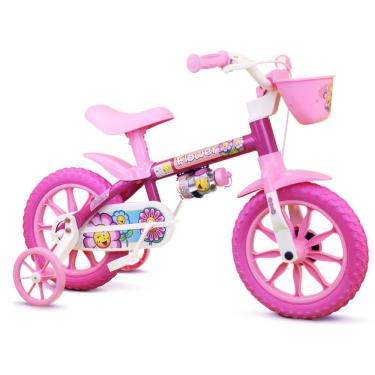 Imagem de Bicicletinha Infantil Aro 12 para menina Flower Nathor