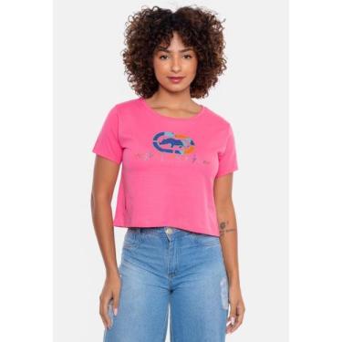 Imagem de Camiseta Ecko Feminina Cropped Rhane Pink