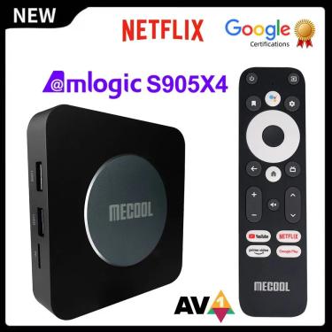 Imagem de Androidtv 9.0 MECOOL KM3 Certificada Google TV Box Android 9.0 GB RAM 64 4 GB 128G Amlogic S905X2 4