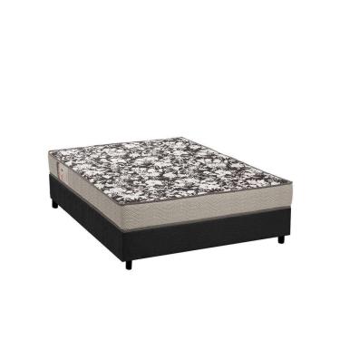Imagem de  Cama Box Casal: Colchão Espuma Ortobom Physical Ultra Resistente + Base CRC Suede Gray(138x188)