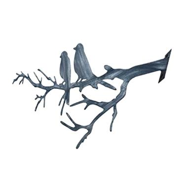 Imagem de OUNONA Decoração de parede de pássaro de metal pássaros escultura de metal arte de parede de pássaros de metal decoração vintage pingente de pássaro pendurado de ferro Moda