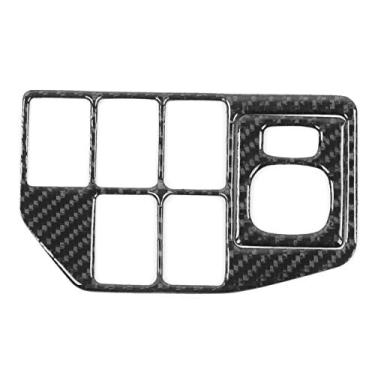 Imagem de Painel do interruptor de controle do espelho retrovisor, acessórios para carro, botão de ajuste interno, fibra de carbono, reposição para modelos Prius XW30 2012-2015 RHD