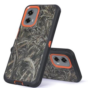 Imagem de ThousandGear Capa compatível com Motorola Moto G 5G 2024 com clipe para cinto, capa protetora contra quedas de grau militar resistente com protetor de tela embutido (Camoflauge)