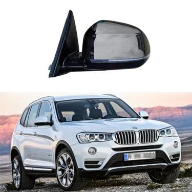 Imagem de Espelho de porta lateral de carro adequado para BMW X3 F25 BMW X3 2012-2016 acessórios montagem de espelho retrovisor espelho lateral do motorista aquecimento dobrável elétrico