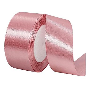 Imagem de Fita de ouro rosa de 3,5 cm, fitas de tecido de cetim sólido de 25 metros para embrulho de presente, guirlanda de Natal, enfeites de árvore de Natal, fabricação de laços, artesanato DIY, projetos de