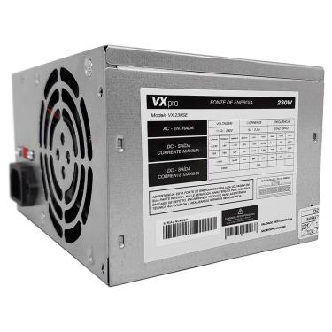 Imagem de Fonte 230W ATX VXPRO, Bivolt Manual, OEM - VX230SE