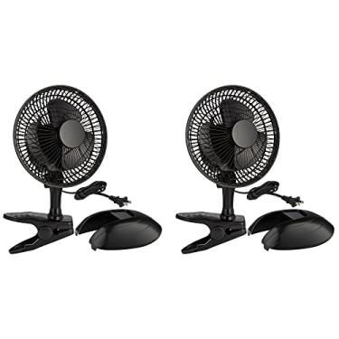 Imagem de RamPro Mesa portátil e ventilador de encaixe, ventiladores de 15 cm pequenos e silenciosos, ventilador de refrigeração pessoal pequeno para mesa, casa, quarto, escritório, 2 velocidades, inclinação
