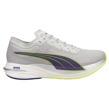Imagem de PUMA Mens Deviate Nitro Running Sneakers Shoes - Grey,Purple,Yellow - Size 7 M