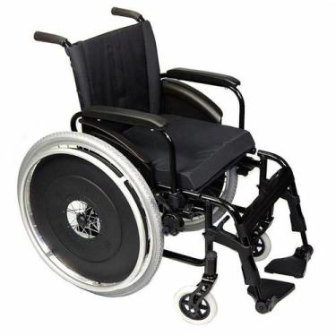 Imagem de Cadeira De Rodas Alumínio Avd Ortobras Dobrável Em X X 50X45x40 Preto