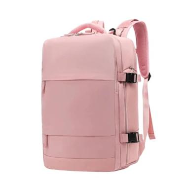 Imagem de Mochila Executiva de Viagem Grande, Compacta Super Reforçada Mochila Para Notebook, Mala de Mão com USB Unissex Moderna PREMIUM Appari (Rosa)