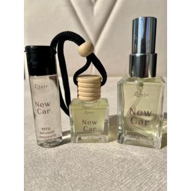 Imagem de Kit Aromatizador P/ Carro Pingente Spray e Refil Carro Novo - Likare