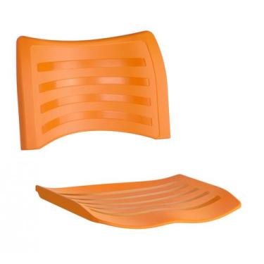 Imagem de Assento e encosto cadeira plástica - Masticmol, Laranja
