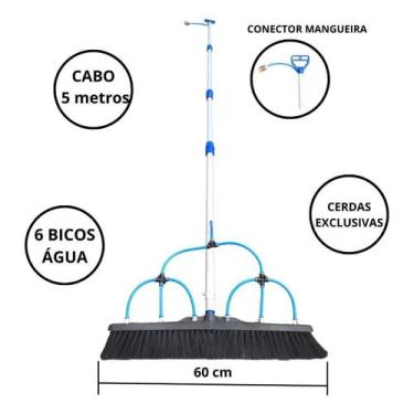Imagem de Vassoura Para Limpeza Placa Solar 60Cm E Cabo De 5 Metros - Aquasol