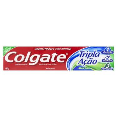 Imagem de Creme Dental Colgate Tripla Ação menta original, 180g - Colgate-Palmol