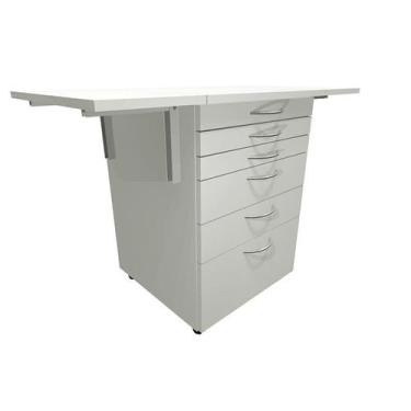 Imagem de Móveis Odontológicos - Mesa Auxiliar -5 Gavetas C/ Abas - Beckmann Móv