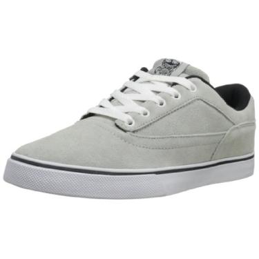 Imagem de Osiris Tênis de skate masculino Caswell VLC, Cinza/branco/preto, 36