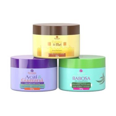 Imagem de Cronograma 300g Natureza Cosméticos (Babosa, Açaí e Guaraná, Banana e 