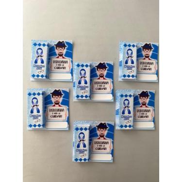 Imagem de 50 card com mini caixinha para 2 chiclete flics novembro azul para cli