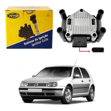Imagem de Bobina De Ignição Marelli Volkswagen Golf 1.6 8v 1999 A 2007 - Magneti