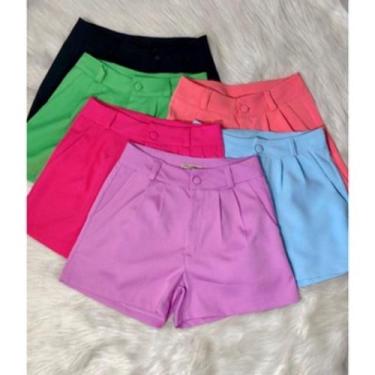 Imagem de Shorts De Alfaiataria 9251 - Doutoras Modas , Rosa pink, G
