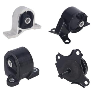 Imagem de KUSATEC Conjunto de montagem de motor e transmissão de 4 peças compatível com Acura EL Honda Civic 2001 2002 2003 2004 2005, substituição para A6595 A6591 A6588 A4511