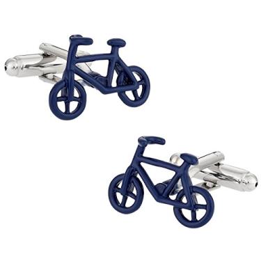 Imagem de Abotoaduras de ciclismo de bicicleta Cuff-Daddy em azul com caixa de apresentação