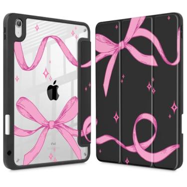 Imagem de Tuiklol Capa para iPad 10ª geração, porta-lápis Buit in Pencil de 10,9 polegadas 2022 com capa à prova de choque, capa traseira transparente transparente, despertar/hibernar automaticamente com iPad