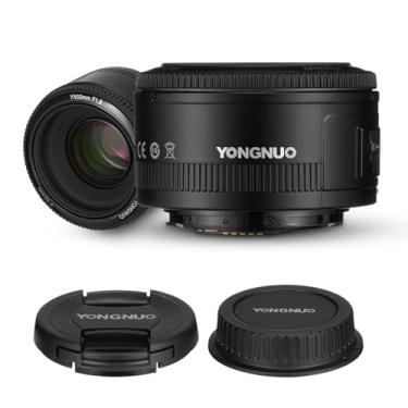 Imagem de Lente YONGNUO YN50MM f1.8 para Canon EF Mount, AF/MF 50 mm f/1.8 Lente Prime de grande abertura padrão para Canon 5D IV 1DX I 200D II 850D 7D 6DII (50 mm preto)
