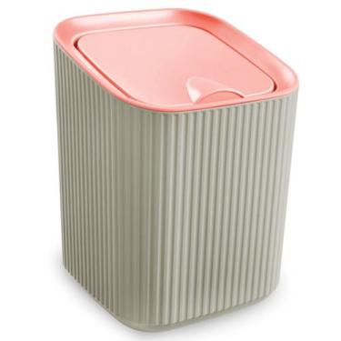 Imagem de Lixeira 1,25 Litros Com Tampa Baby Infantil Rosa ou Azul - Usual Utili