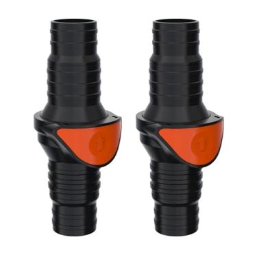 Imagem de SEAFLO Válvula de retenção sem retorno de desconexão rápida reta de 3,5 cm a 3,5 cm (1-1/10.2 cm) e 3,5 cm, design antirefluxo, (pacote com 2)