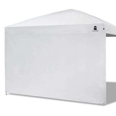 Imagem de MordenApe Para-sol lateral para toldo pop-up de 25 x 25 cm - perna reta, parede solar instantânea, 1 pacote apenas parede lateral (branco)