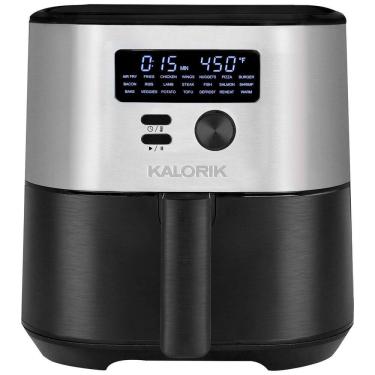 Imagem de Fritadeira Elétrica Air Fryer 7L com Display LED, 21 Predefinições e Livro de Receitas, 1750W, Kalorik FT50930OW, Prata e Preto