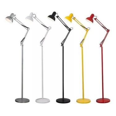 Imagem de Luminária 1,9m Articulada Chão Pedestal Piso Abajur Lustre!(Branca)
