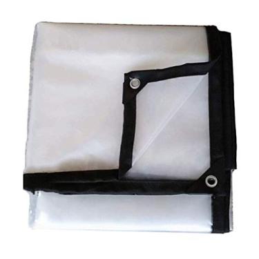 Imagem de MTYLX Lona multifuncional ao ar livre, ultraleve transparente à prova de chuva com ilhós, folha de isolamento de plantas, pano de barraca impermeável de plástico, a, 2 m x 2 m