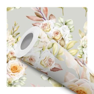 Imagem de Papel De Parede Vinílico Floral Costela De Adão Verde Escuro          