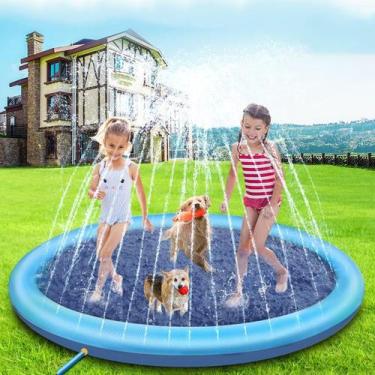 Imagem de Piscina Infantil Redonda Esteira Com Chafariz Jato D'Água P/ Crianças 