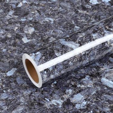 Imagem de VEELIKE Papel de contato de granito azul brilhante para bancadas, descasque e cole papel de contato de bancada de mármore à prova d'água, 40 cm x 900 cm, papel de parede de mármore autoadesivo para