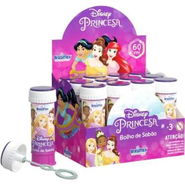 Imagem de Lança bolha de Sabão Brinquedo Infantil Princesas CX 12 Unidades Lembr