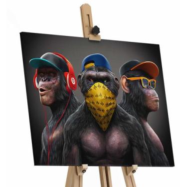Imagem de Quadro Gangue dos Macacos - Acabamento Moldura Interna - QuadrosDecora