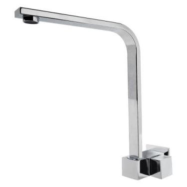 Imagem de Torneira Cozinha Parede Quadrada Fit Alta 1/4 volta Metal - Concept Ho