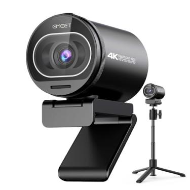 Imagem de EMEET Webcam 4K, webcam S600 com tripé, 2 microfones de redução de ruído, FOV ajustável de 40° a 73°, foco automático PDAF, capa de privacidade integrada, câmera de streaming para jogos, chamadas de