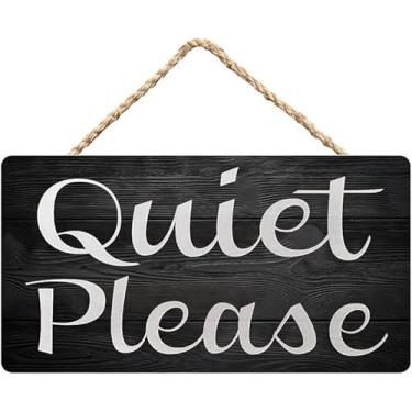 Imagem de Placas de madeira rústica para casa, 20 x 25 cm, silenciosa, placa de madeira, escritório, escola, clínica, salão de beleza, progresso, spa, parede, porta, decoração para ambientes externos